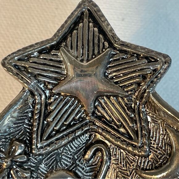 Vintage Silver Plated Christmas Tree Small Dish, Tray/ Candy/Nuts/Trinkets/Bulbs - Picture 15 of 16